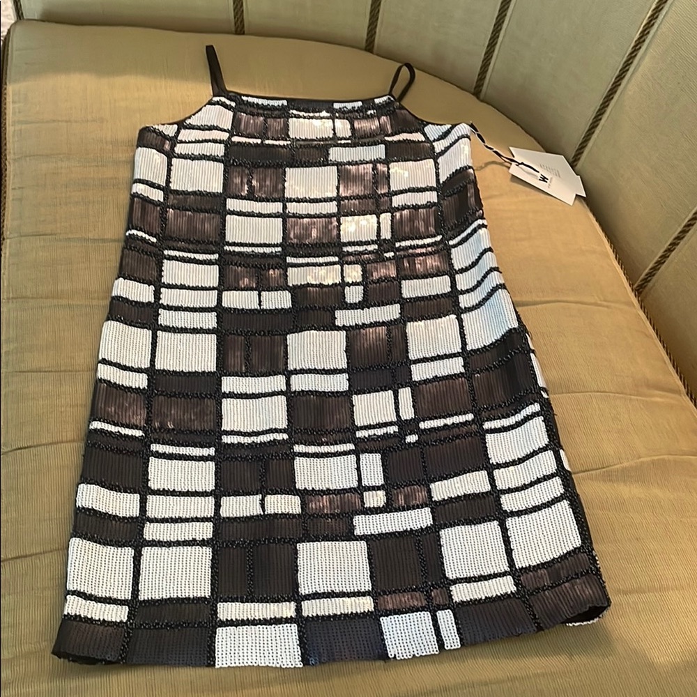 W By Worth Navy and White Geometric Dress - Picture 10 of 15
